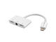 Кабели и Адаптери 4smarts Audio and Charging Splitter Lightning to 2x Lightning + 3.5 mm Aux Audio Connector