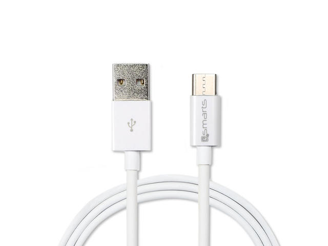 Кабели и Адаптери 4smarts Basic LinkCord USB-C Data Cable White