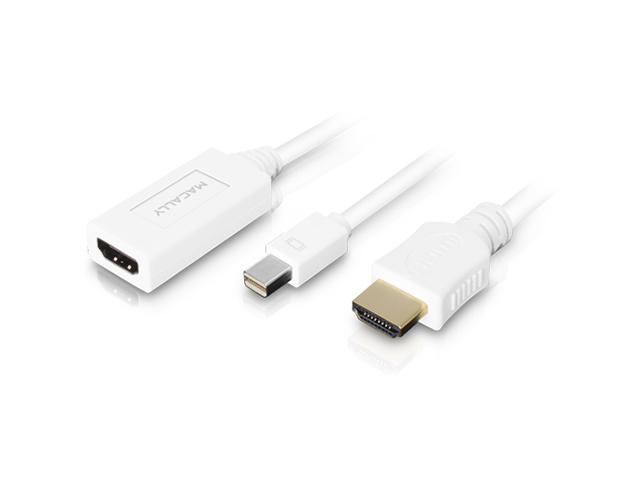 Кабели и Адаптери Macally Mini DisplayPort към HDMI кабел (4K UHD) (1.8 метра) и отделен HDMI кабел (15 см.)