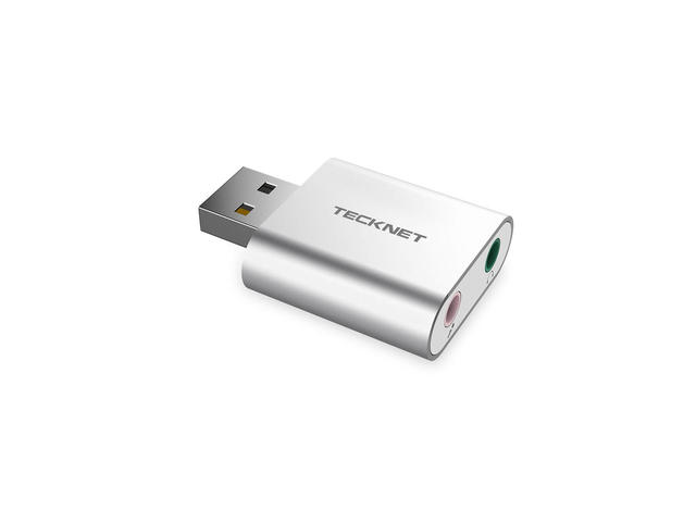 Кабели и Адаптери TeckNet UA110 Aluminum USB External Stereo Sound Adapter