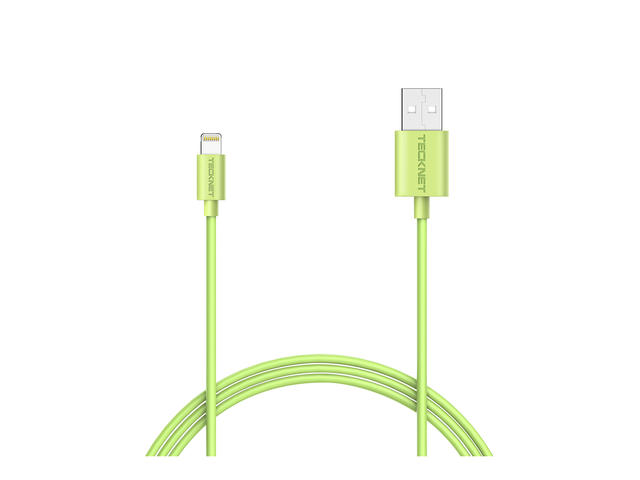 Кабели и Адаптери TeckNet P101 Apple MFi Certified Lightning to USB, зелен