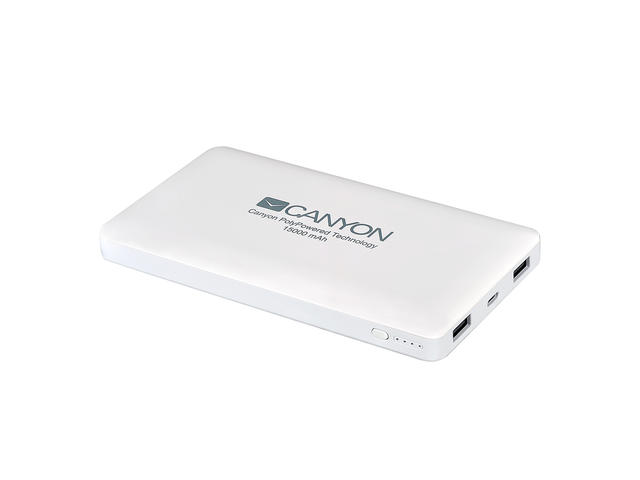 Външни батерии Canyon CNS-TPBP15W 15000mAh, в бяло