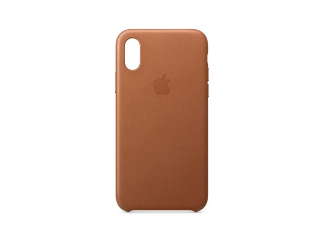 Калъфи Apple iPhone Xs Leather Case, в кафяво