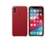 Калъфи Apple iPhone Xs Leather Case, в червено