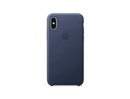 Калъфи Apple iPhone Xs Leather Case, в синьо