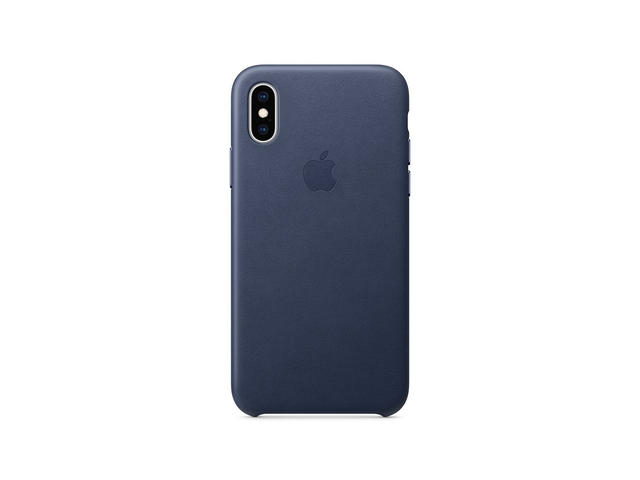 Калъфи Apple iPhone Xs Leather Case, в синьо