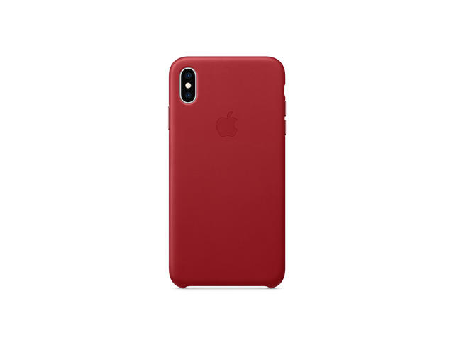 Калъфи Apple iPhone Xs Max Leather Case, в червено