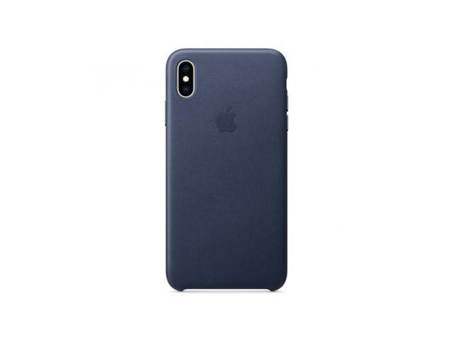 Калъфи Apple iPhone Xs Max Leather Case, в синьо