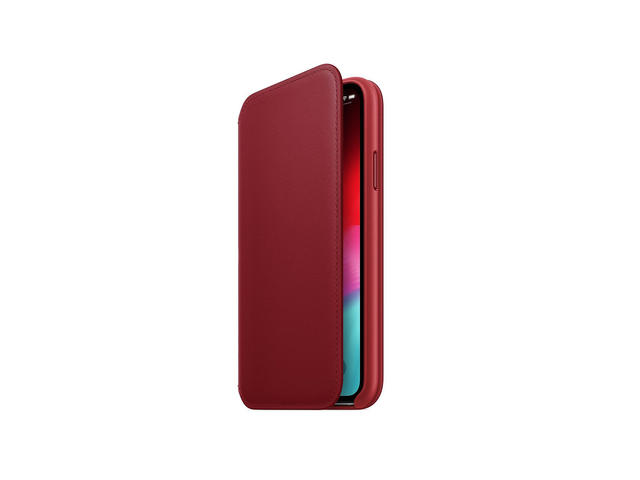 Калъфи Apple iPhone XS Leather Folio, в червено