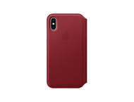 Калъфи Apple iPhone XS Leather Folio, в червено