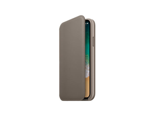 Калъфи SDesign Original Leather Folio Case за iPhone XS, iPhone X, бежов