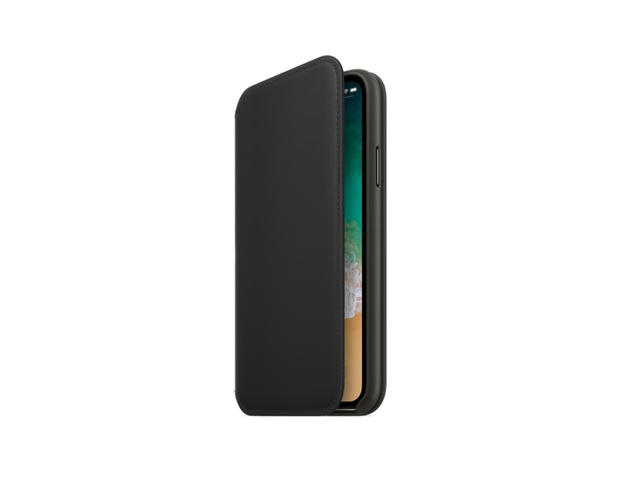 Калъфи SDesign Original Leather Folio Case за iPhone XS, iPhone X, черен