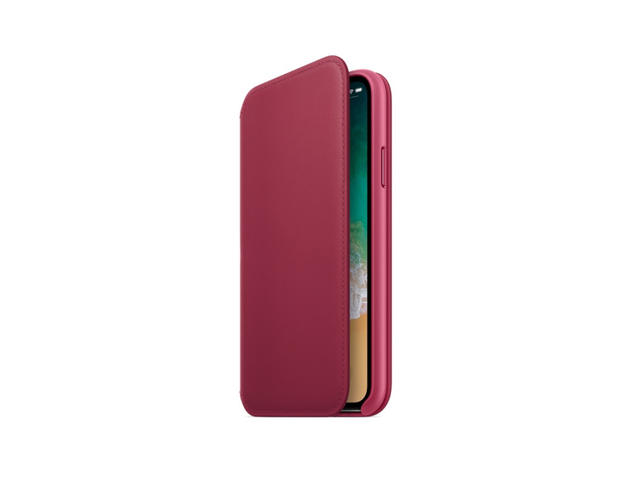 Калъфи SDesign Original Leather Folio Case за iPhone XS, iPhone X, лилав