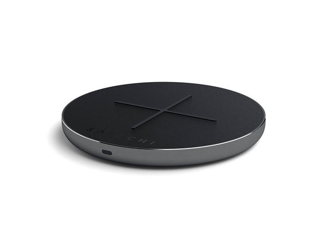 Зарядни устройства Satechi Wireless Charging Pad v2, тъмносиво
