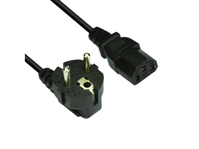 Кабели и Адаптери VCom Power Cord Computer schuko 220V 5m - CE021-5m-0.75mm