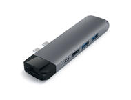 Кабели и Адаптери Satechi USB-C Pro USB Hub HDMI 4K & Ethernet, тъмносив