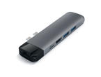 Кабели и Адаптери Satechi USB-C Pro USB Hub HDMI 4K & Ethernet, тъмносив