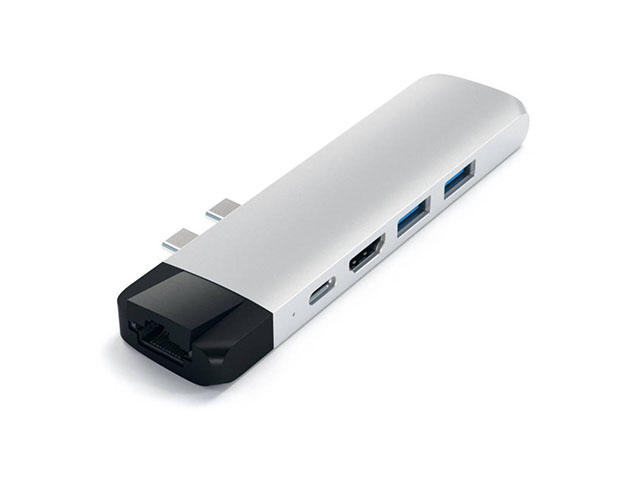 Кабели и Адаптери Satechi USB-C Pro USB Hub HDMI 4K & Ethernet, сребрист