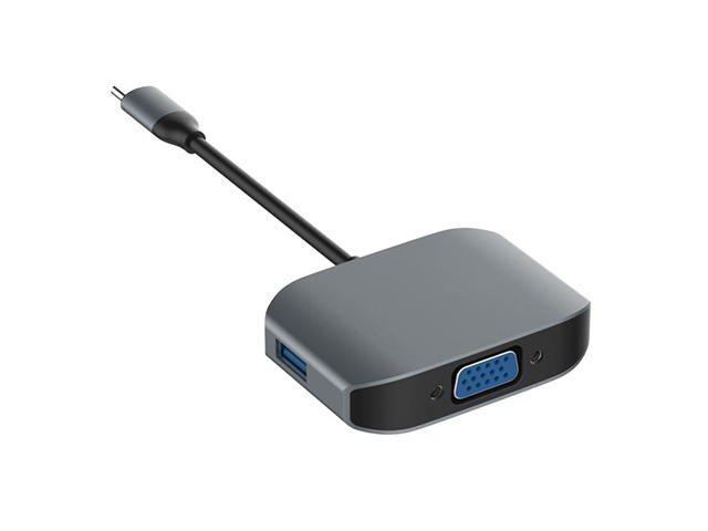 Кабели и Адаптери Comma Clian USB-C to VGA Hub