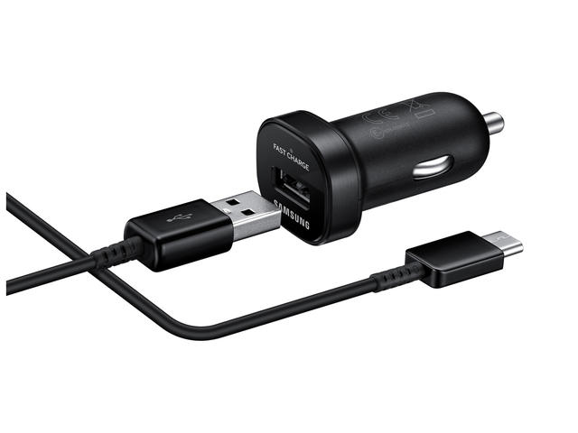 Зарядни устройства Samsung Car Fast Charger Mini + USB-C Cable