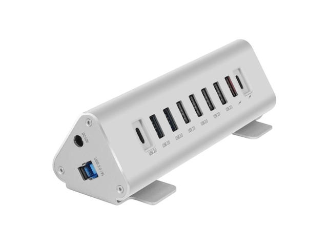 Кабели и Адаптери Macally 9-Port USB-A, USB-C Hub Charger, сребирст