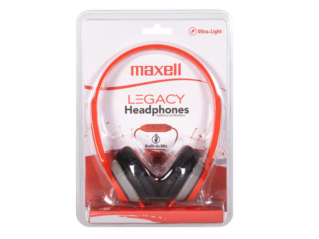 Слушалки Maxell HP360 Legacy, в червено