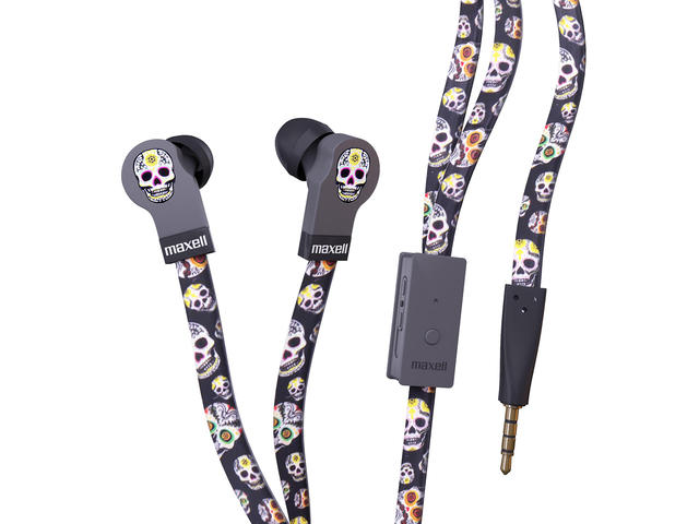 Слушалки Maxell Flat Wire, Skull