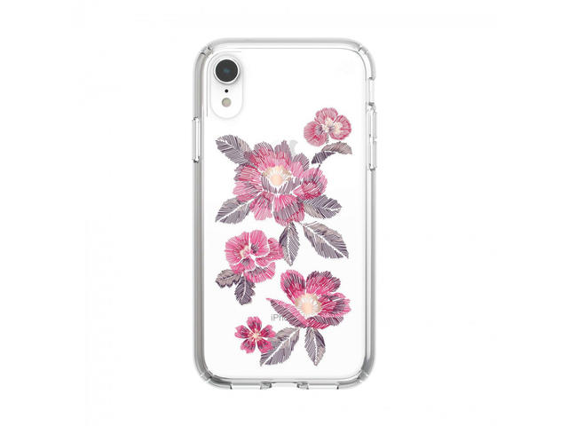 Калъфи Speck iPhone XR PRESIDIO CLEAR + PRINT - EMBROIDEREDFLORAL FUCHSIA-CLEAR