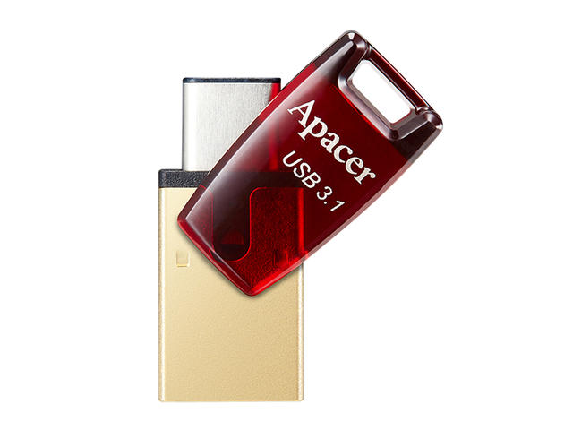 USB памети 64GB Apacer AH180 Red - USB 3.1/Type-C