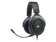 Слушалки Corsair HS50, в черно и зелено