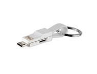 Кабели и Адаптери 4smarts 3in1 Mini Cable KeyRing, White