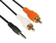 Кабели и Адаптери VCom Аудио Кабел 3.5mm Stereo М / RCA 2x M