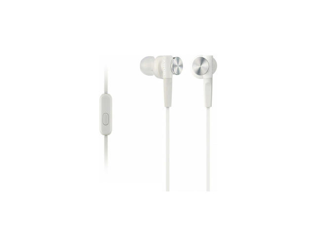 Слушалки Sony MDR-XB50AP, в бяло