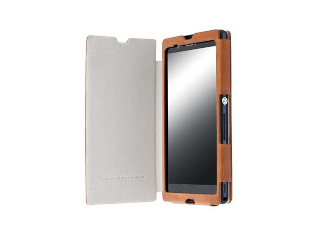 Калъфи Krusell Kiruna FlipCover за Sony Xperia Z, кафяв