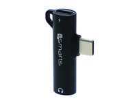 Кабели и Адаптери 4smarts USB-C to USB-C & 3.5mm Splitter SoundSplit