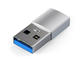 Кабели и Адаптери Satechi USB Male To USB-C Female Adapter Silver