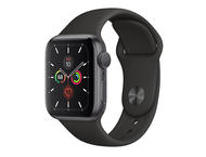 Смарт часовници Apple Watch S5 GPS, 40mm Space Grey Aluminium Case with Black Sport Band