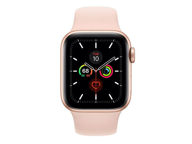 Смарт часовници Apple Watch S5 GPS, 40mm Gold Aluminium Case with Pink Sand Sport Band