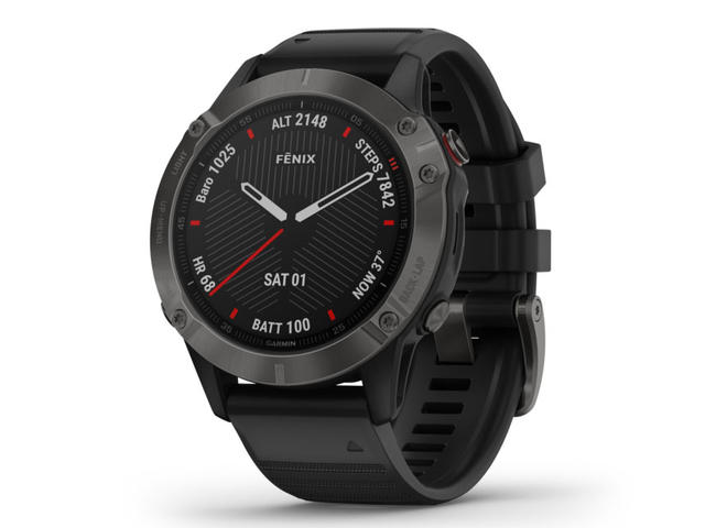 Смарт часовници Garmin Fenix 6 Sapphire Carbon Gray DLC with Black Band