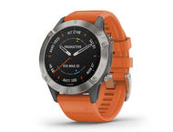 Смарт часовници Garmin Fenix 6 Sapphire Titanium with Ember Orange Band