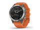 Смарт часовници Garmin Fenix 6 Sapphire Titanium with Ember Orange Band