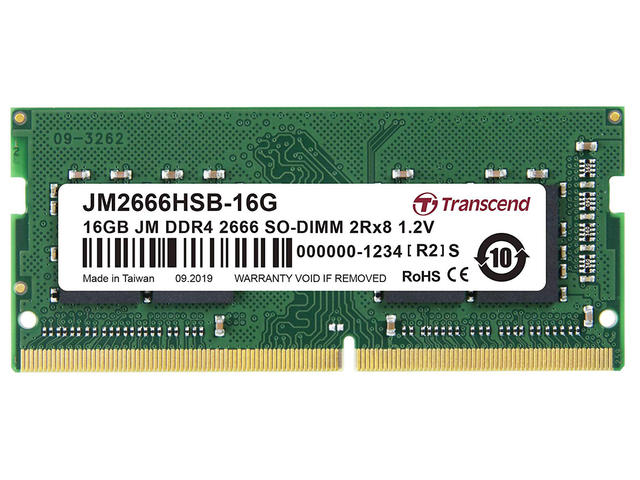 Оперативна памет 16GB DDR4 2666MHz Transcend SO-DIMM (JetRam)