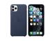 Калъфи Apple iPhone 11 Pro Max Leather Case - Midnight Blue