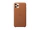 Калъфи Apple iPhone 11 Pro Max Leather Case - Saddle Brown