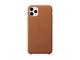 Калъфи Apple iPhone 11 Pro Max Leather Case - Saddle Brown