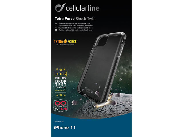 Калъфи Cellular line Tetra за iPhone 11, черен