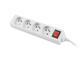 Разклонители Lanberg power strip 1.5m 4 sockets White