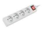 Разклонители Lanberg power strip 1.5m 4 sockets White
