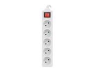 Разклонители Lanberg power strip 1.5m, 5 socket White