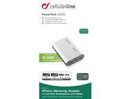 Външни батерии Cellularline Power Tank 10000 mAh, в бяло